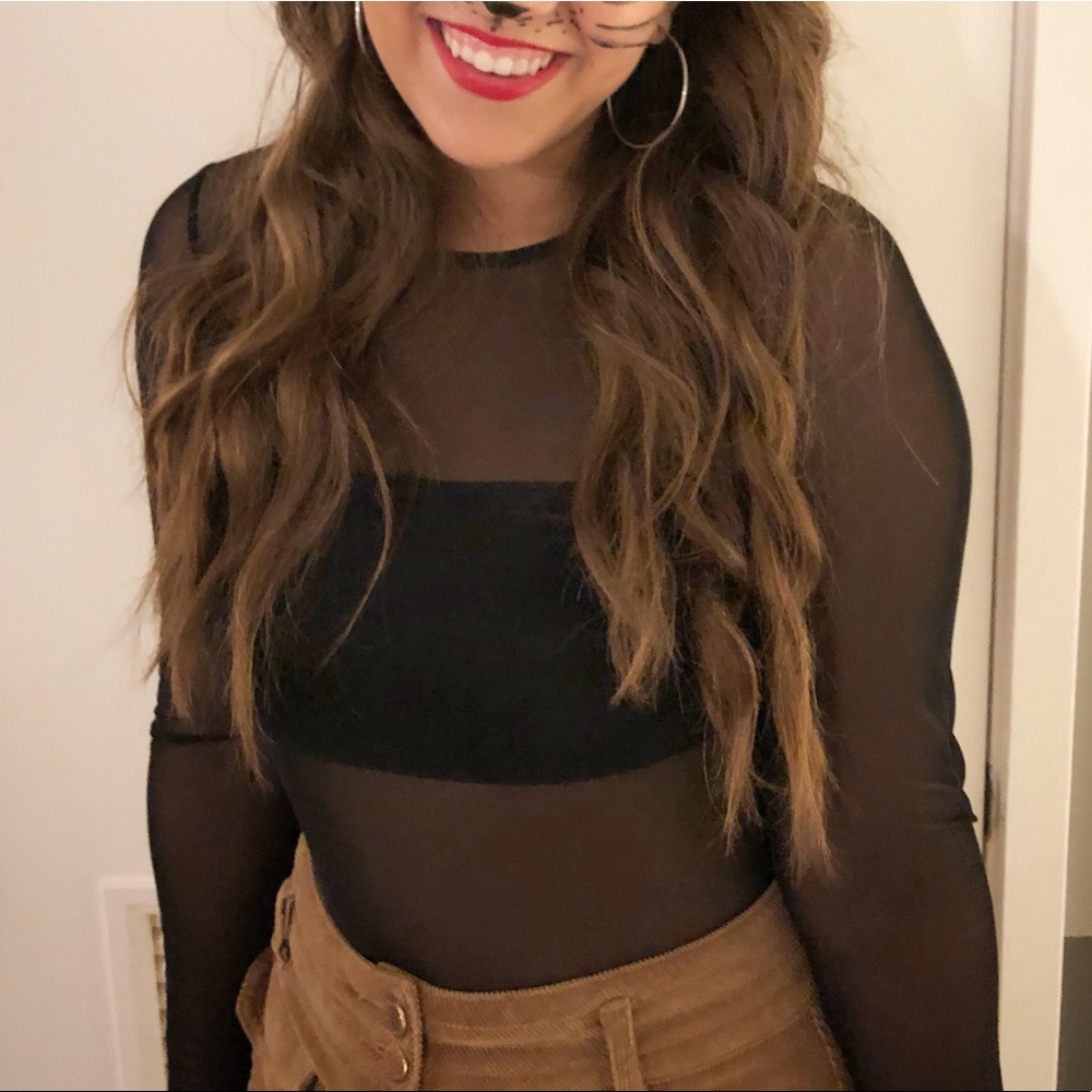 Urban Outfitters Black Sheer Top